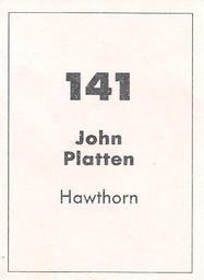 1990 Select AFL Stickers #141 John Platten Back